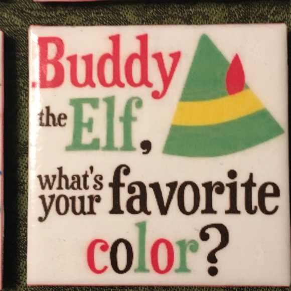 Six”ELF”Themed handmade ceramic coasters. Each saying makes me giggle with joy! - Picture 8 of 11